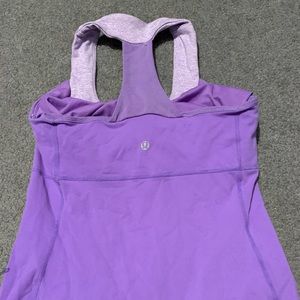 - Purple lulu lemon athletic shirt